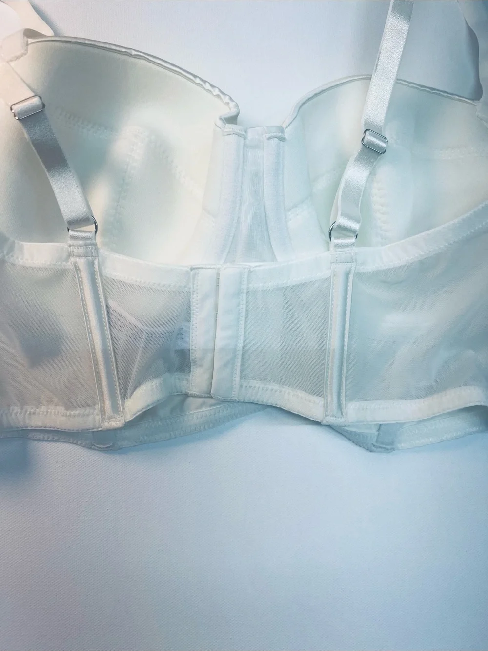 Auden Satin Longline Bra - Ivory